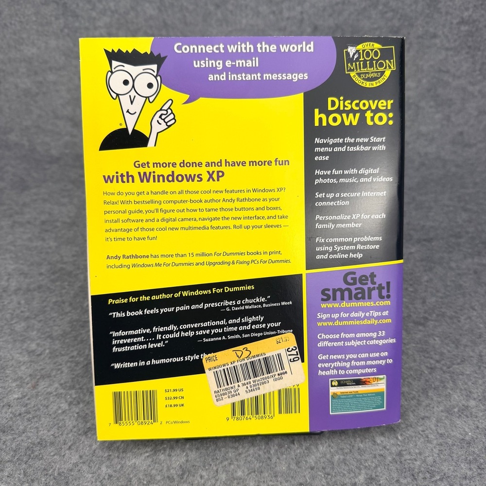 Windows XP For Dummies Andy Rathbone Paperback Reference Book 2001 0764508938 - Picture 2 of 8